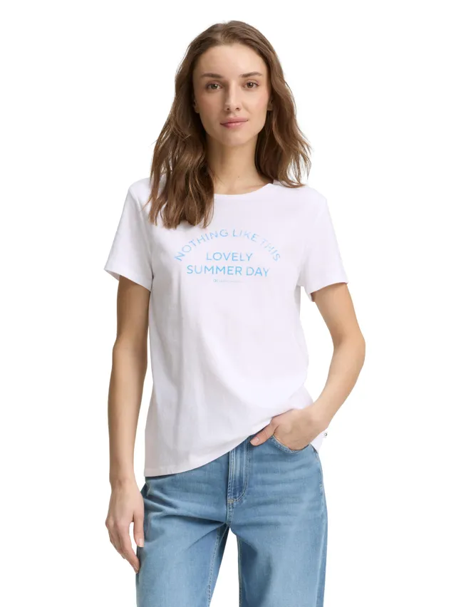 tom-tailor-denim-damen-t-shirt-mit-print image 1