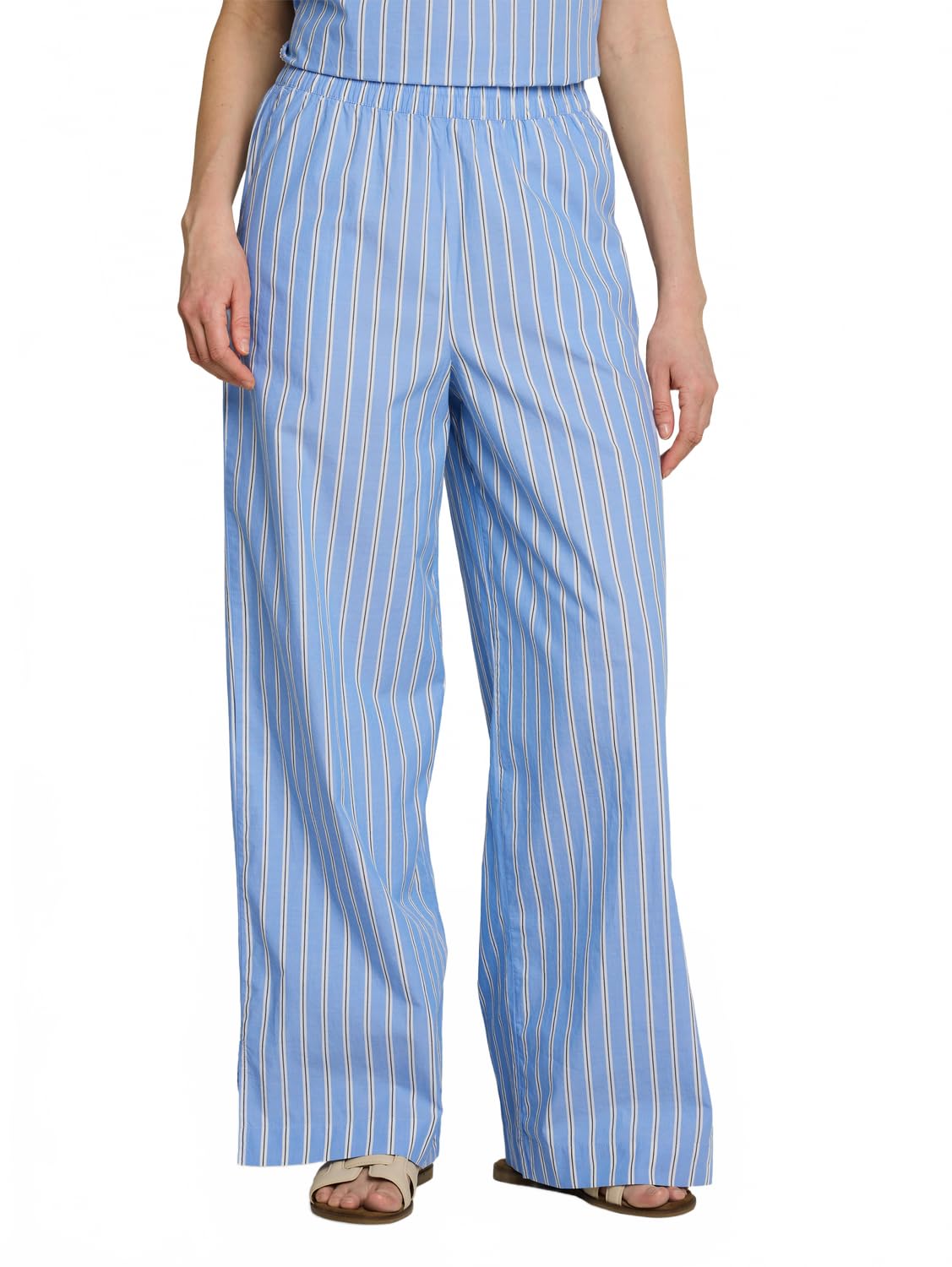 tom-tailor-denim-1051406-damen-wide-leg-hose-mit-streifenmuster image 1