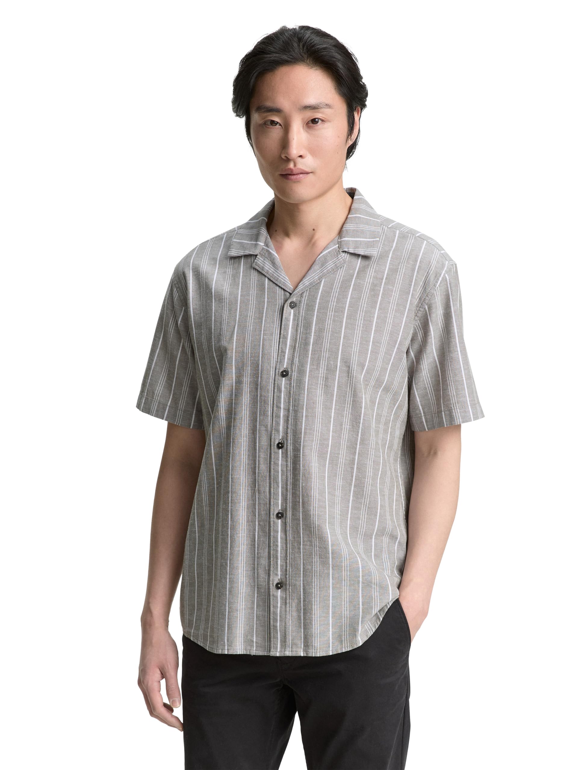 tom-tailor-herren-kurzarmhemd-mit-leinenanteil image 8