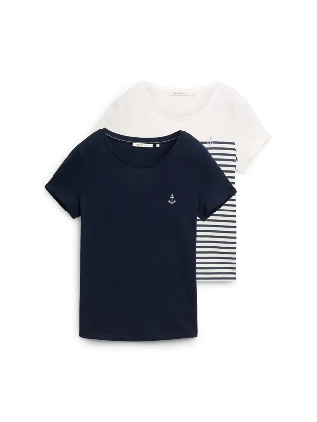 tom-tailor-denim-basic-t-shirt-doppelpack-damen image 1
