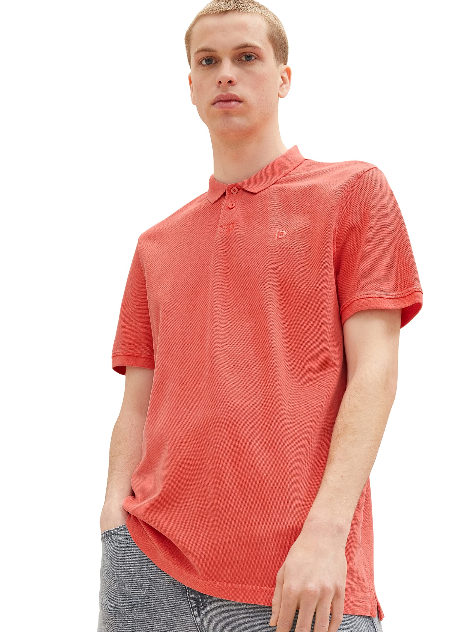 tom-tailor-denim-herren-overdye-poloshirt-mit-logo-stickerei image 5