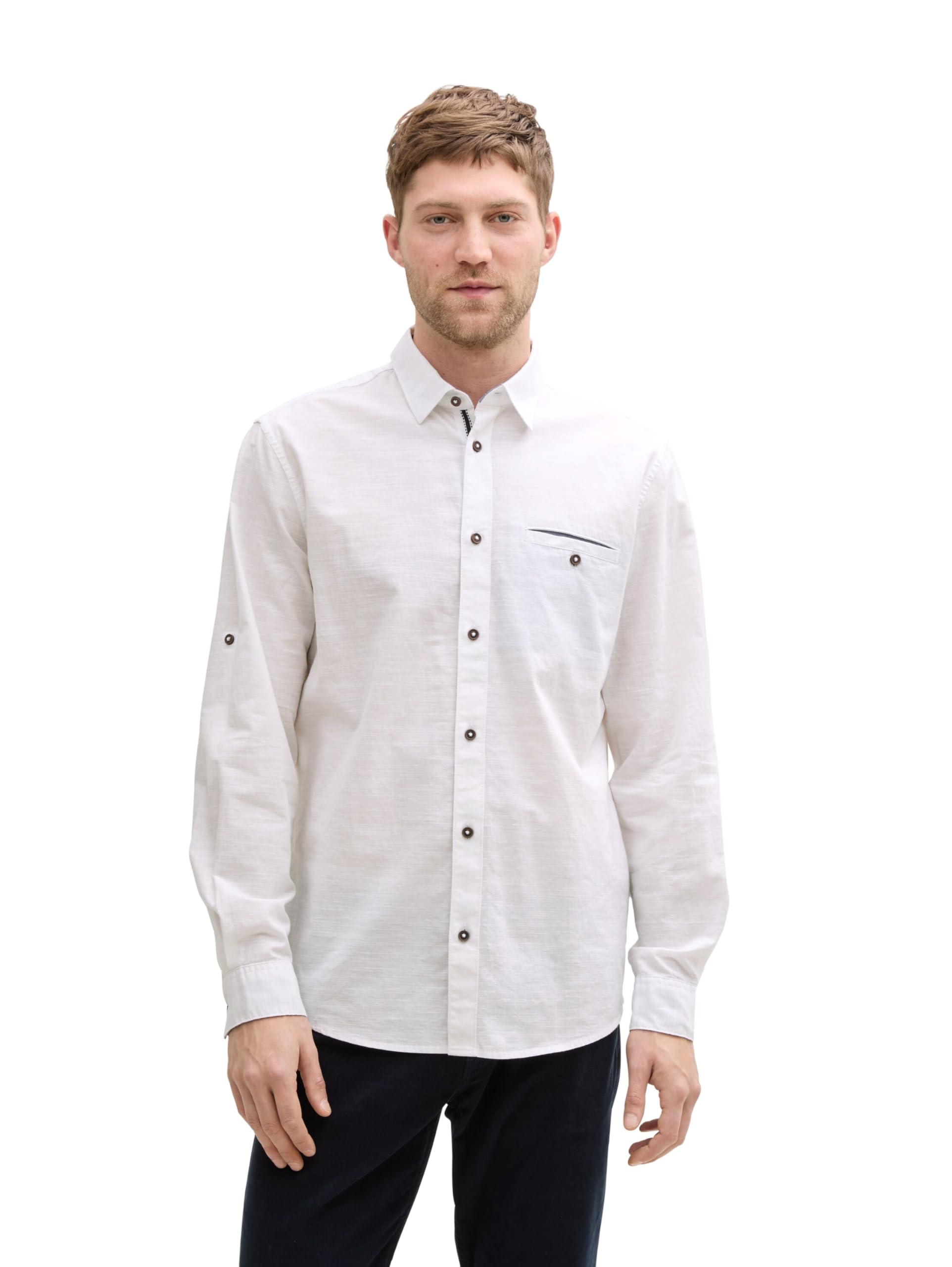 tom-tailor-herren-langarm-hemd-structured-slubyarn-regular-fit image 7