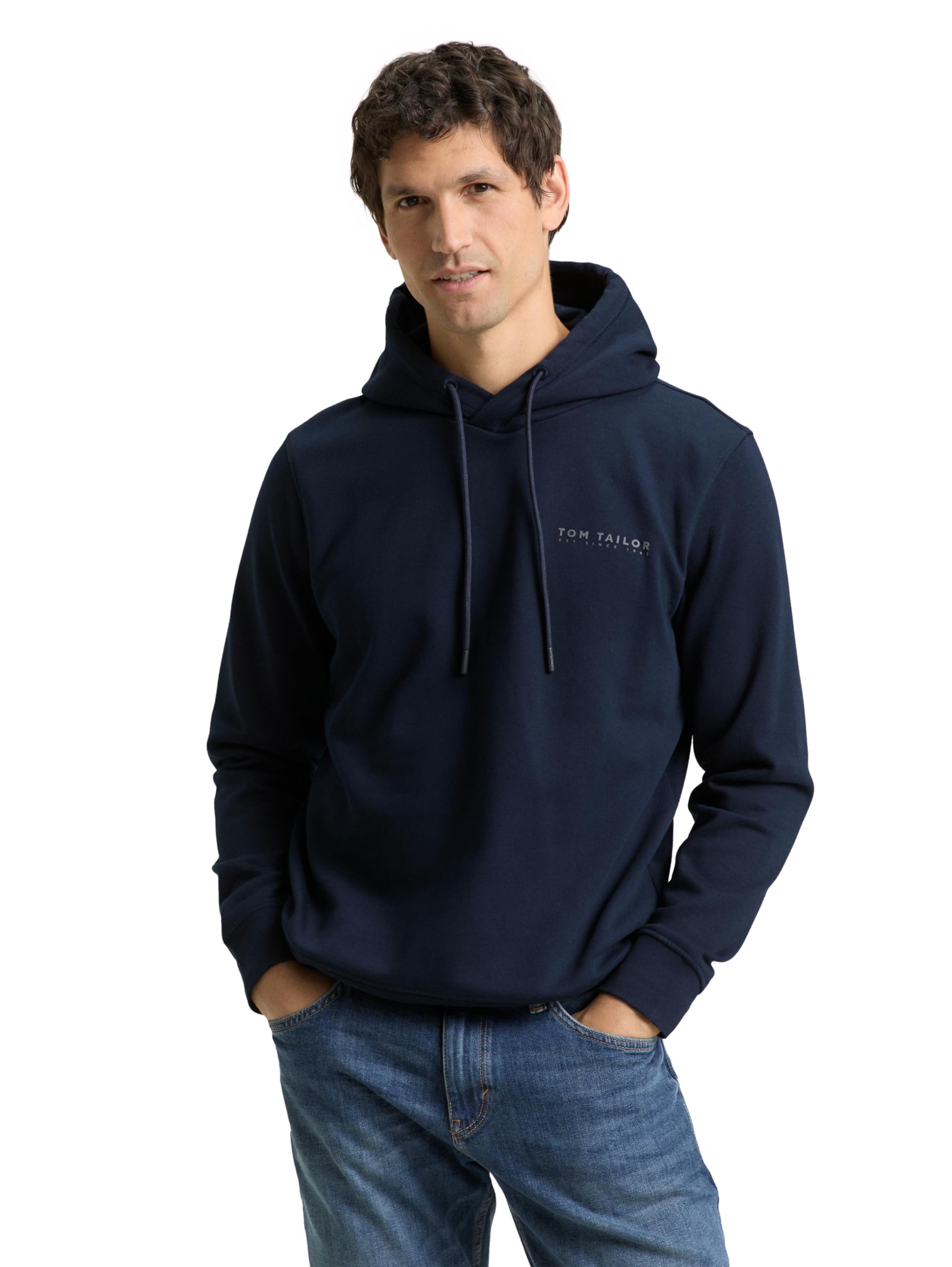 tom-tailor-herren-hoodie-sweatshirt-kapuzenpullover-mit-k-ngurutasche image 6