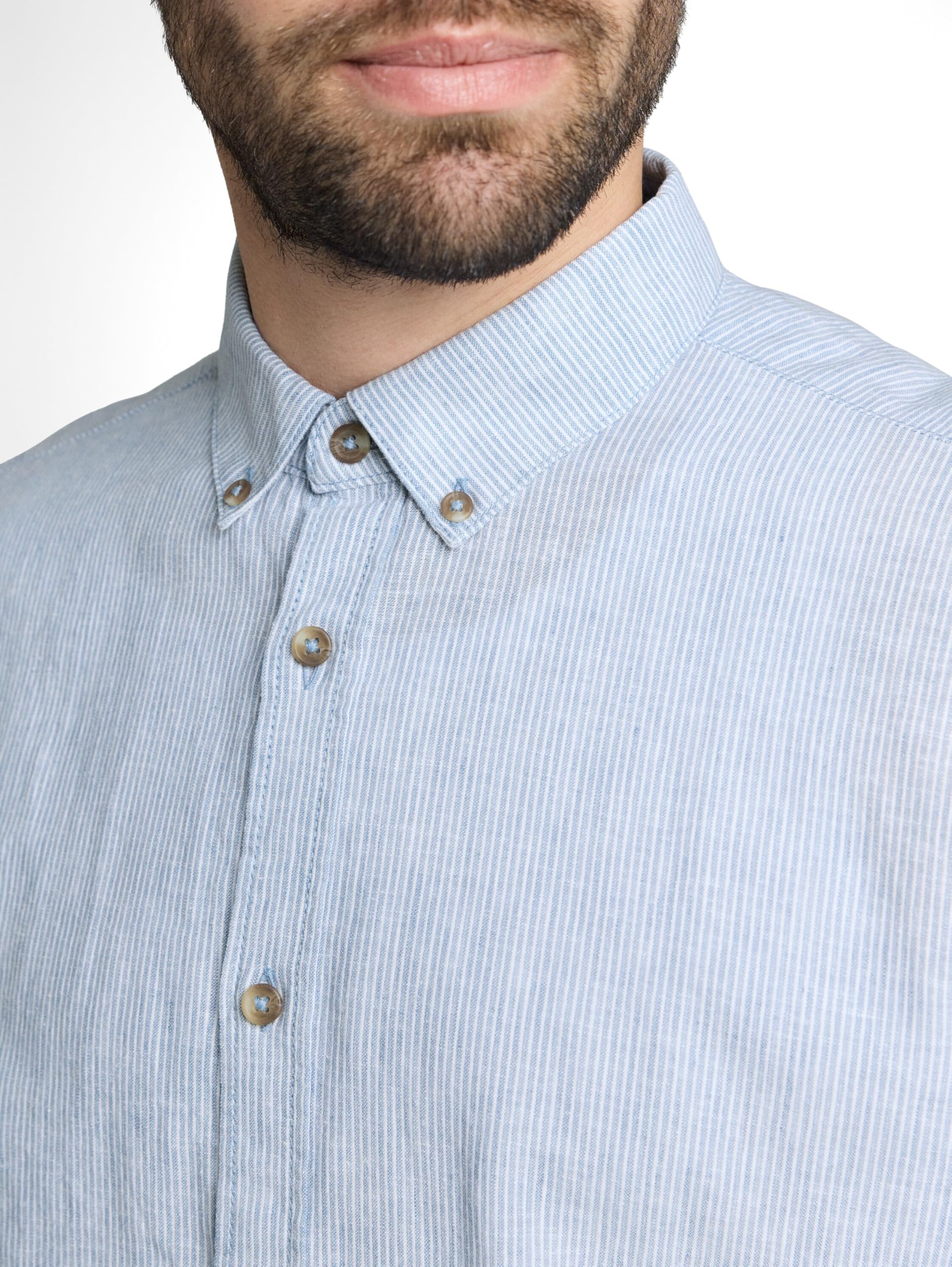 tom-tailor-herren-regular-fit-hemd-mit-leinen image 5