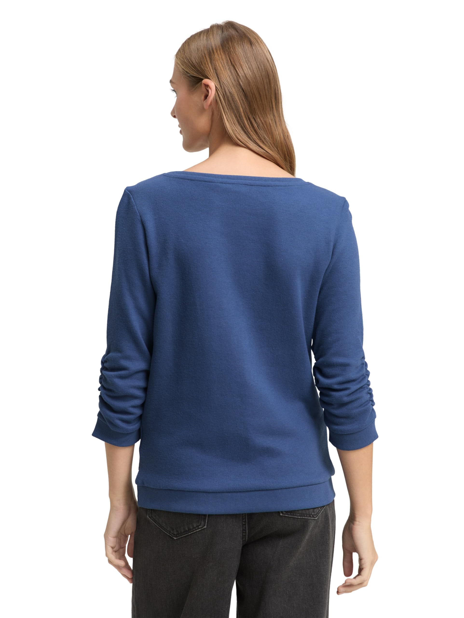 tom-tailor-denim-damen-1049053-fitted-sweatshirt-mit-raffungen image 3