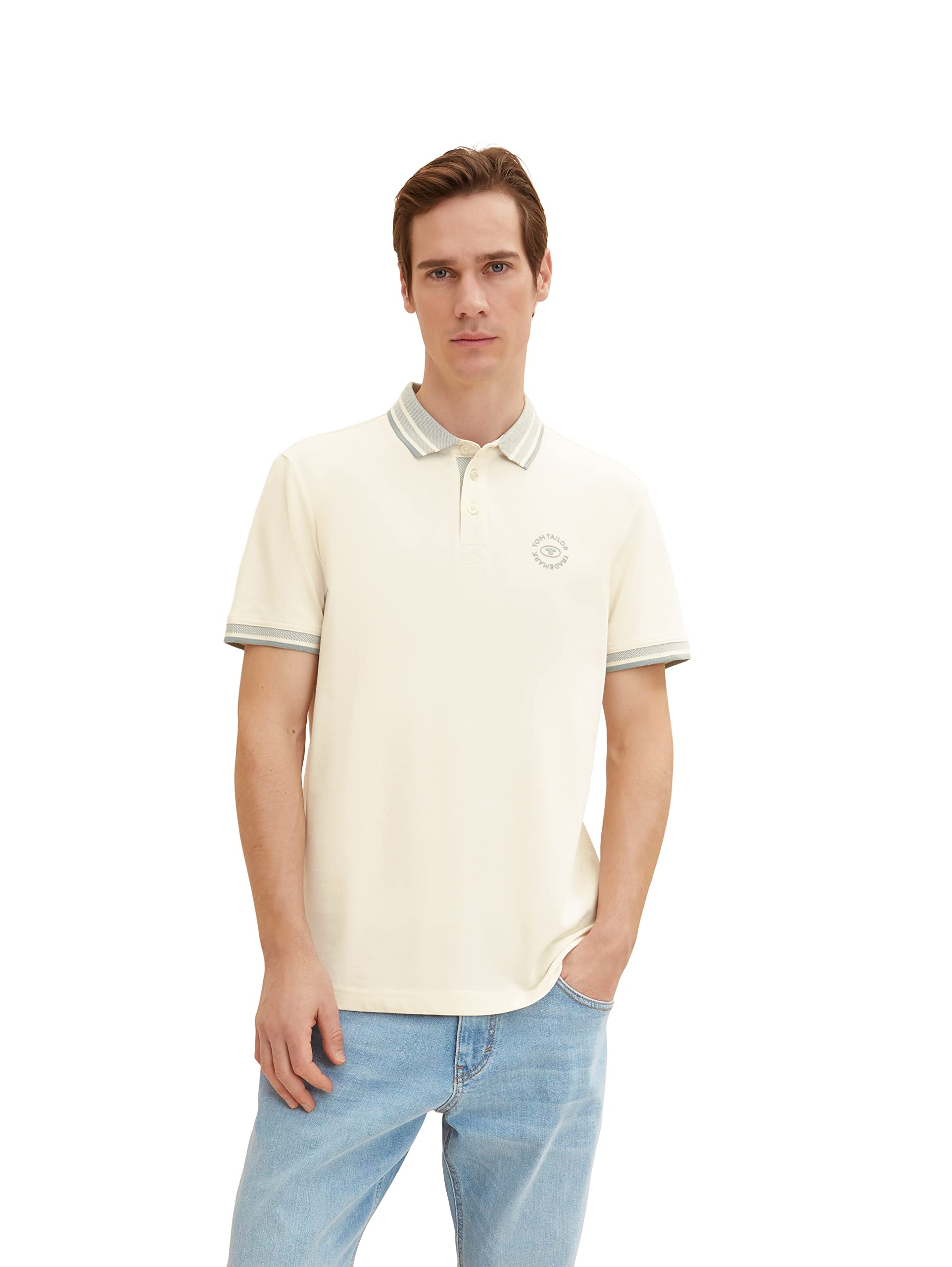 tom-tailor-herren-poloshirt-mit-logo-print-regular-fit image 3
