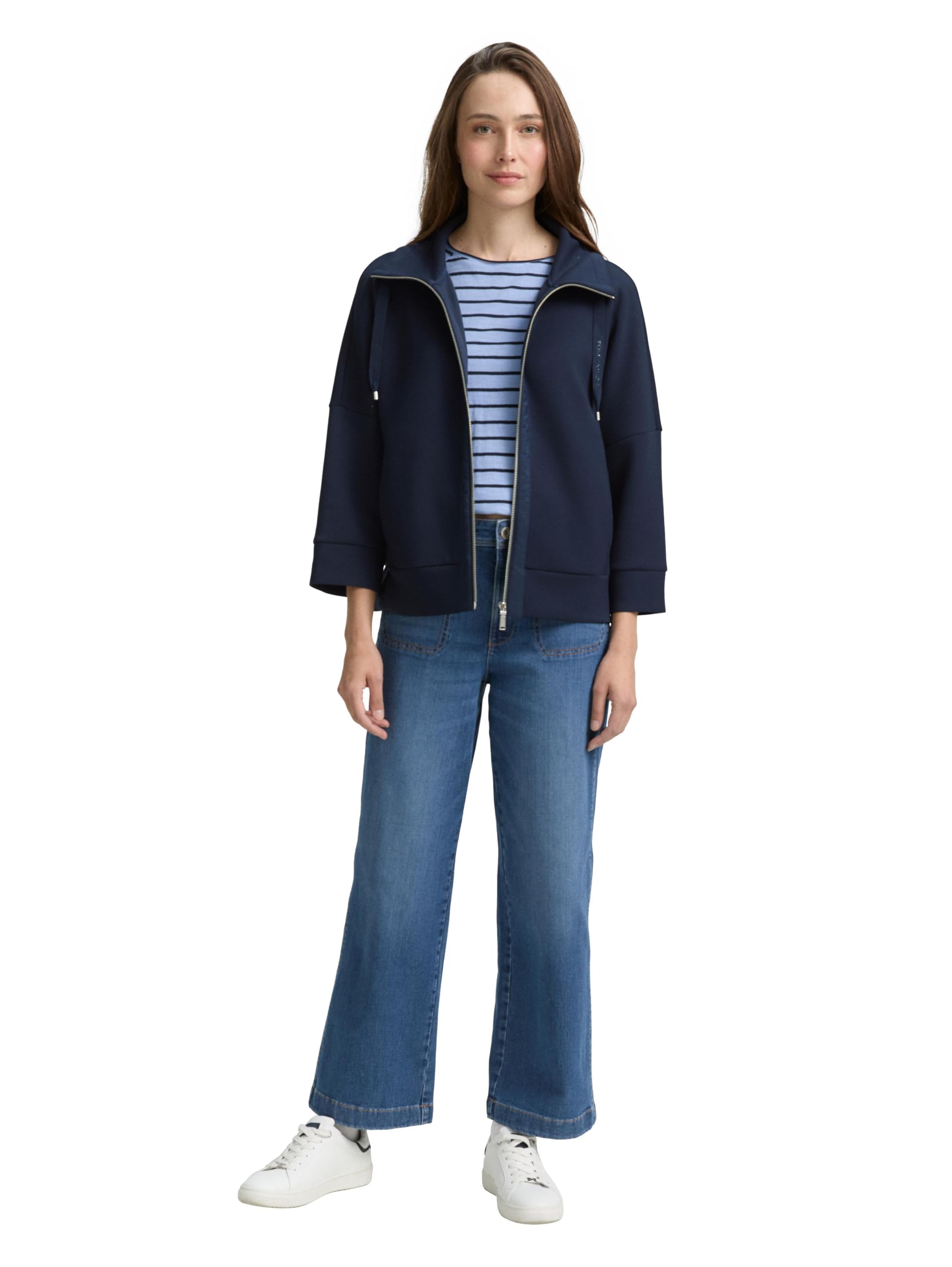 tom-tailor-damen-boxy-fit-scuba-sweatjacke image 2