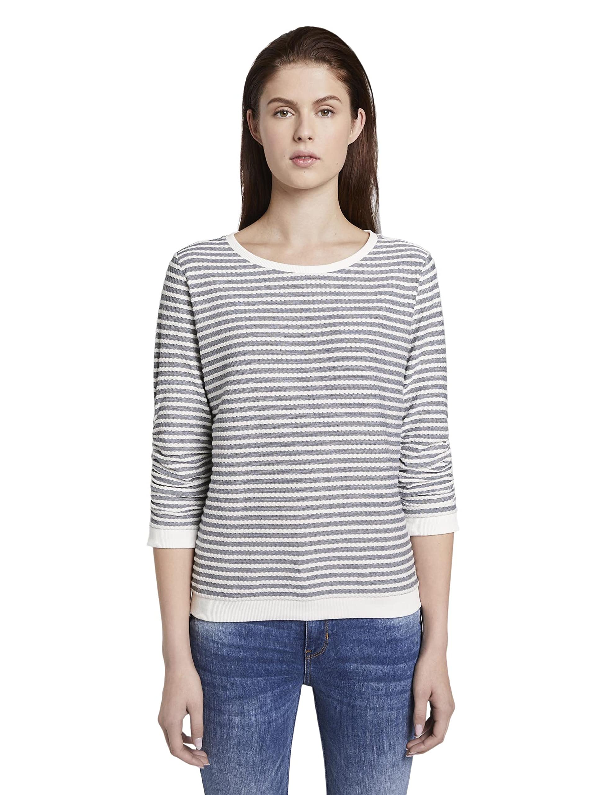 tom-tailor-denim-damen-sweatshirt-mit-raffarm image 7