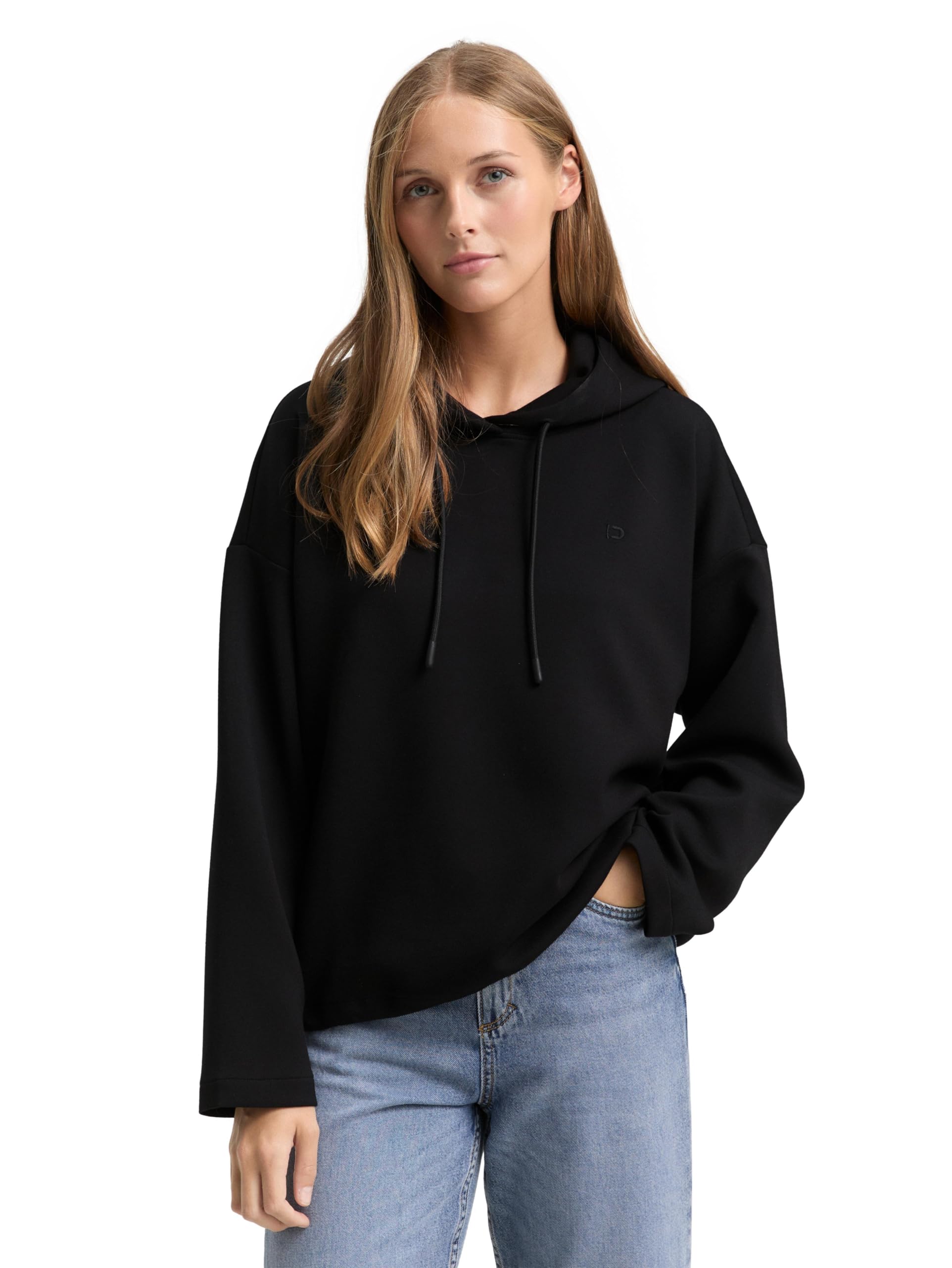 tom-tailor-denim-damen-loose-fit-scuba-hoodie-sweatshirt image 5