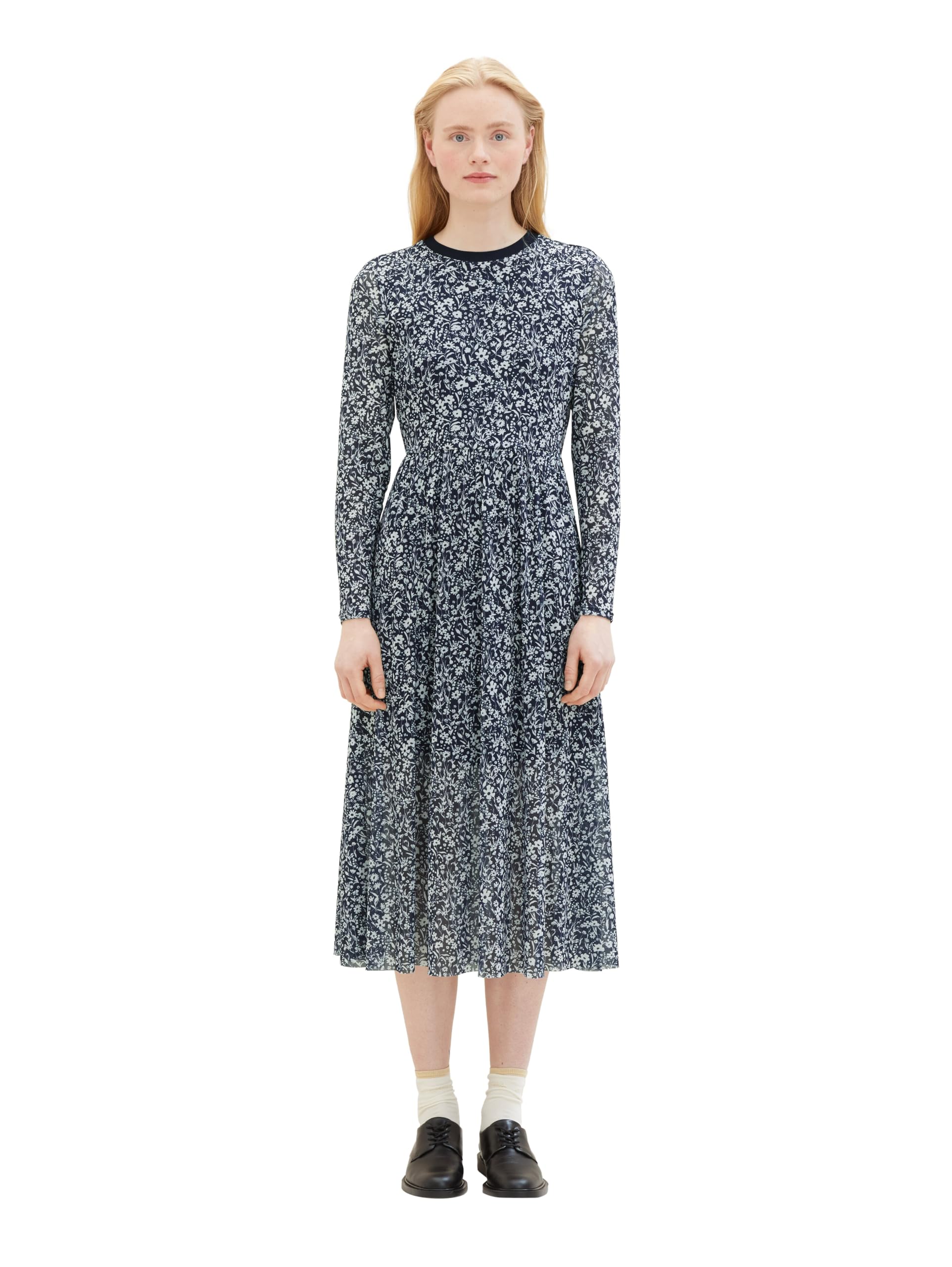 tom-tailor-denim-damen-mesh-kleid-mit-muster image 1