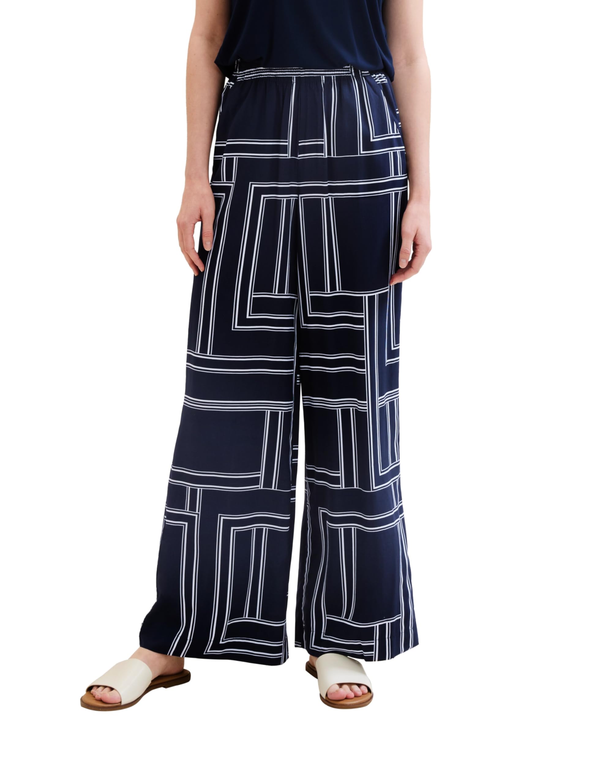 tom-tailor-damen-loose-fit-palazzo-hose image 1
