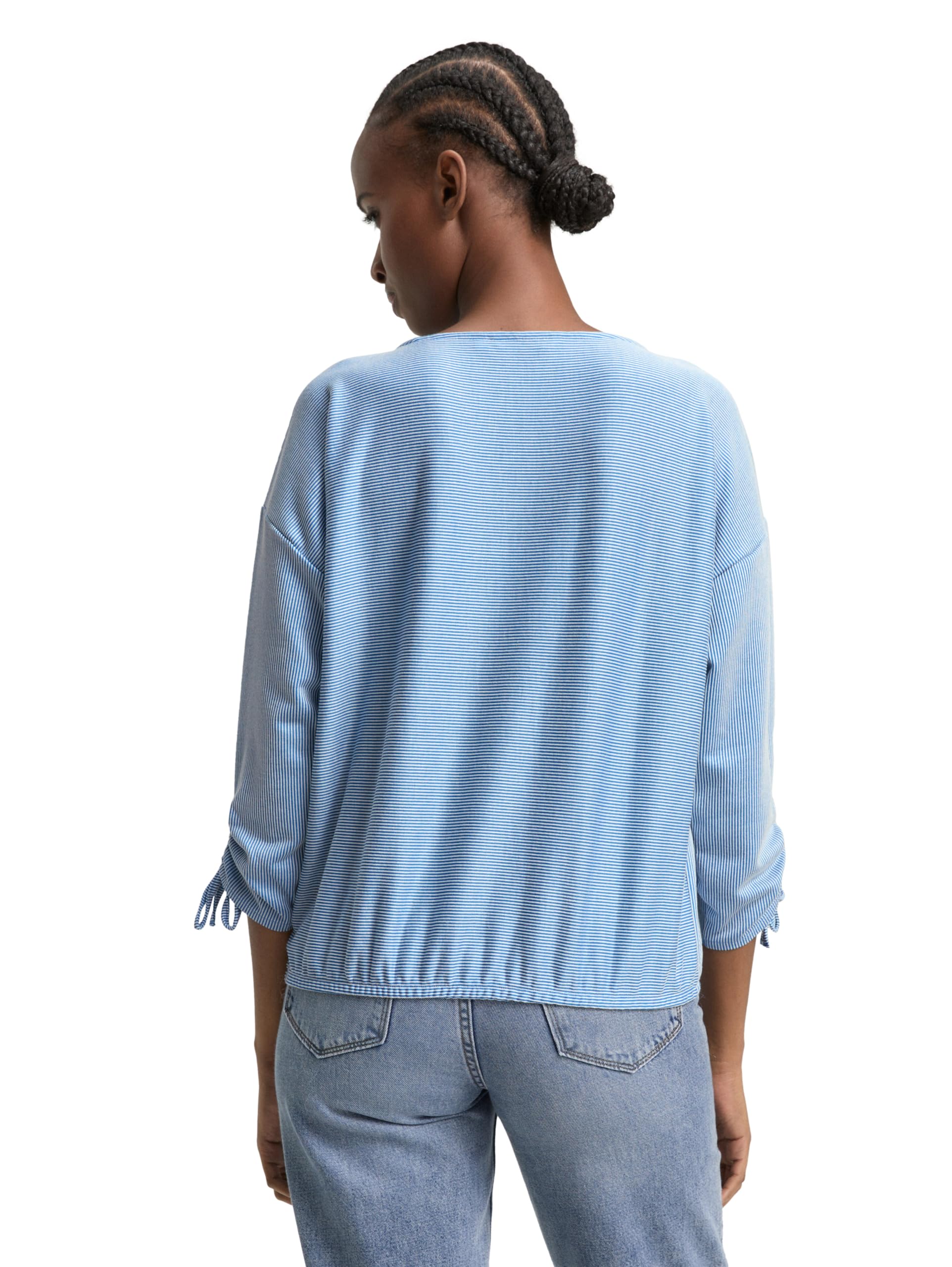 tom-tailor-denim-damen-loose-fit-longsleeve-mit-streifen-raffarm image 3