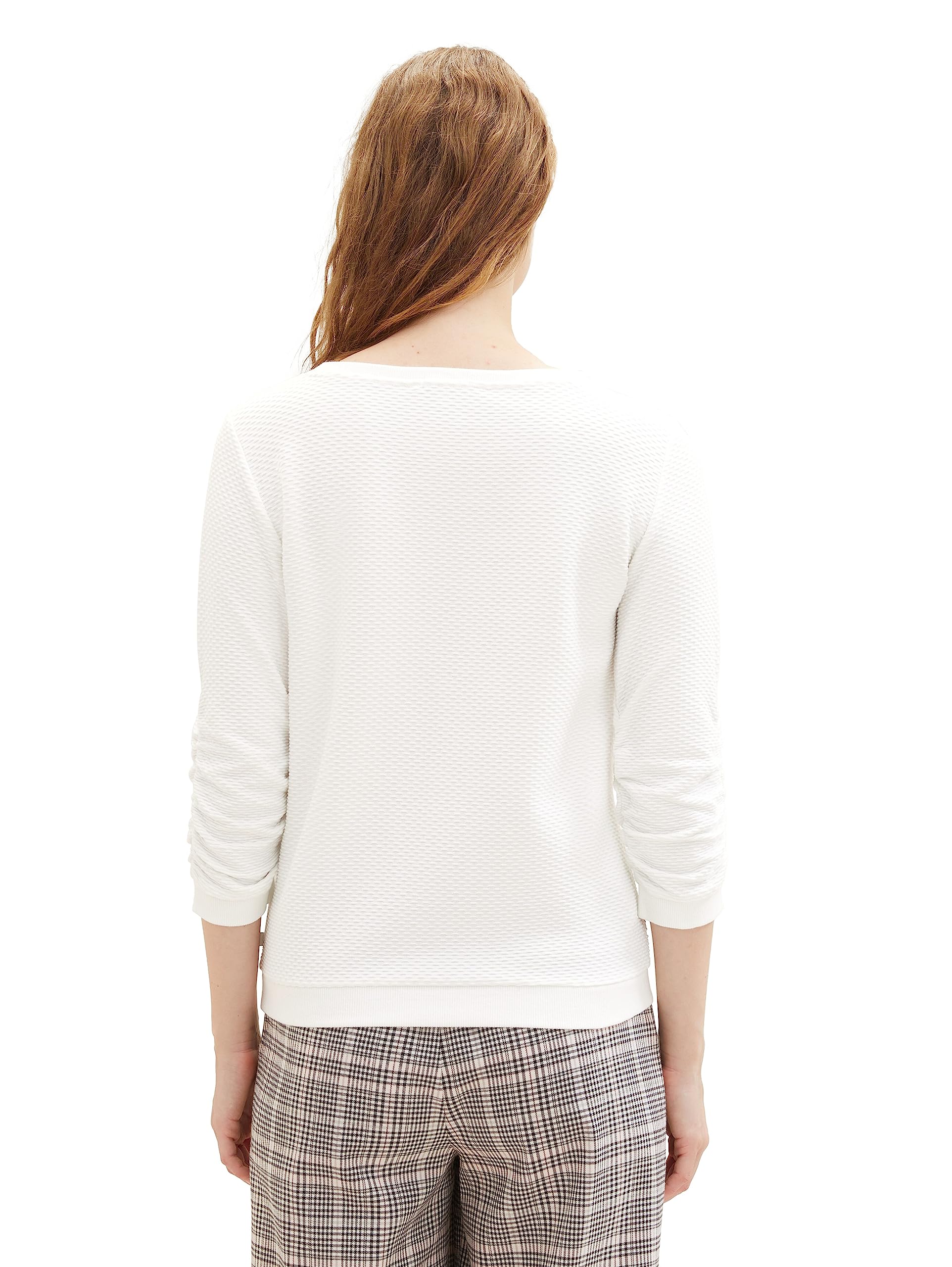 tom-tailor-denim-damen-sweatshirt-mit-raffarm-und-struktur image 2