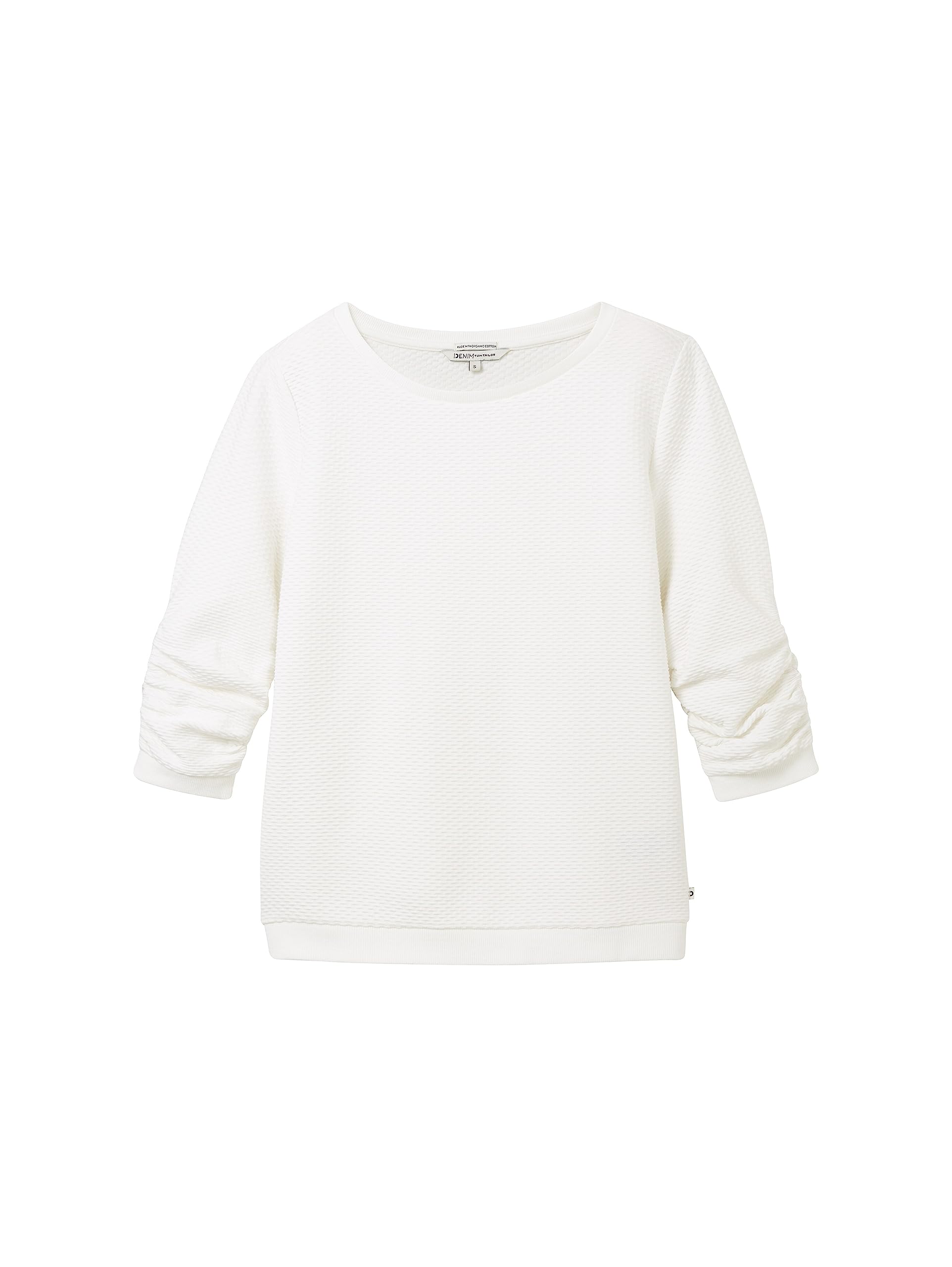 tom-tailor-denim-damen-sweatshirt-mit-raffarm-und-struktur image 5