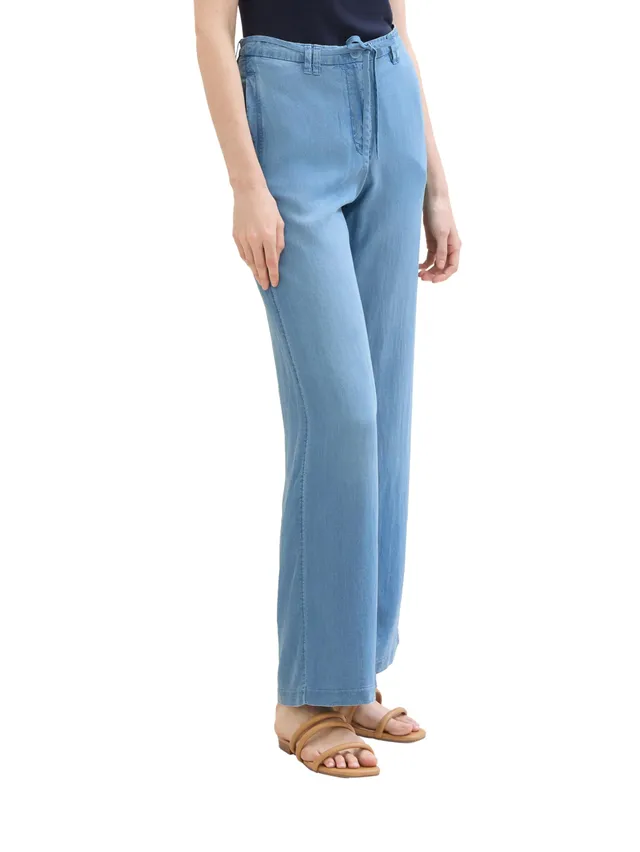 tom-tailor-damen-wide-leg-hose-aus-denim-tencel image 1