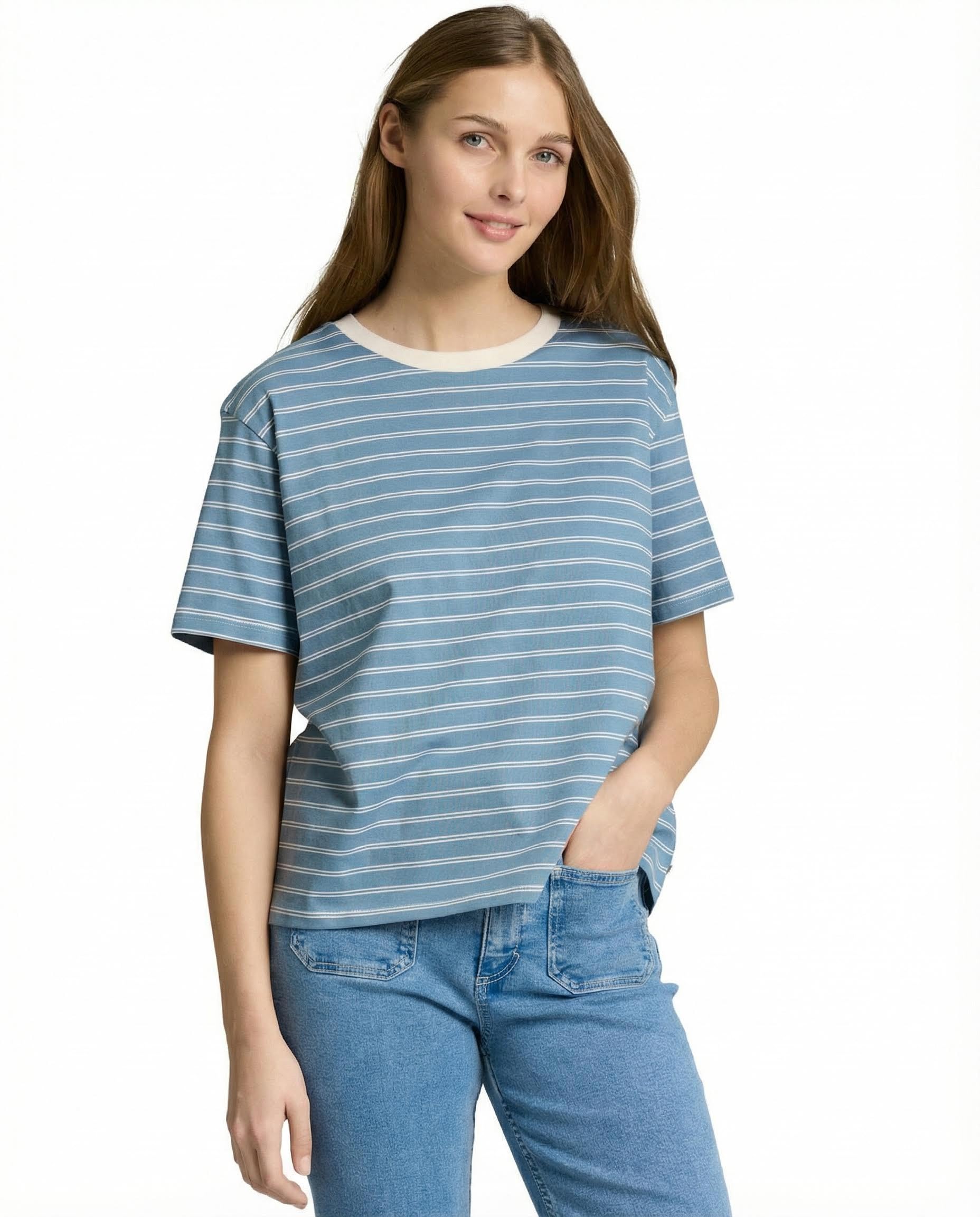 tom-tailor-denim-damen-boxy-fit-t-shirt image 8