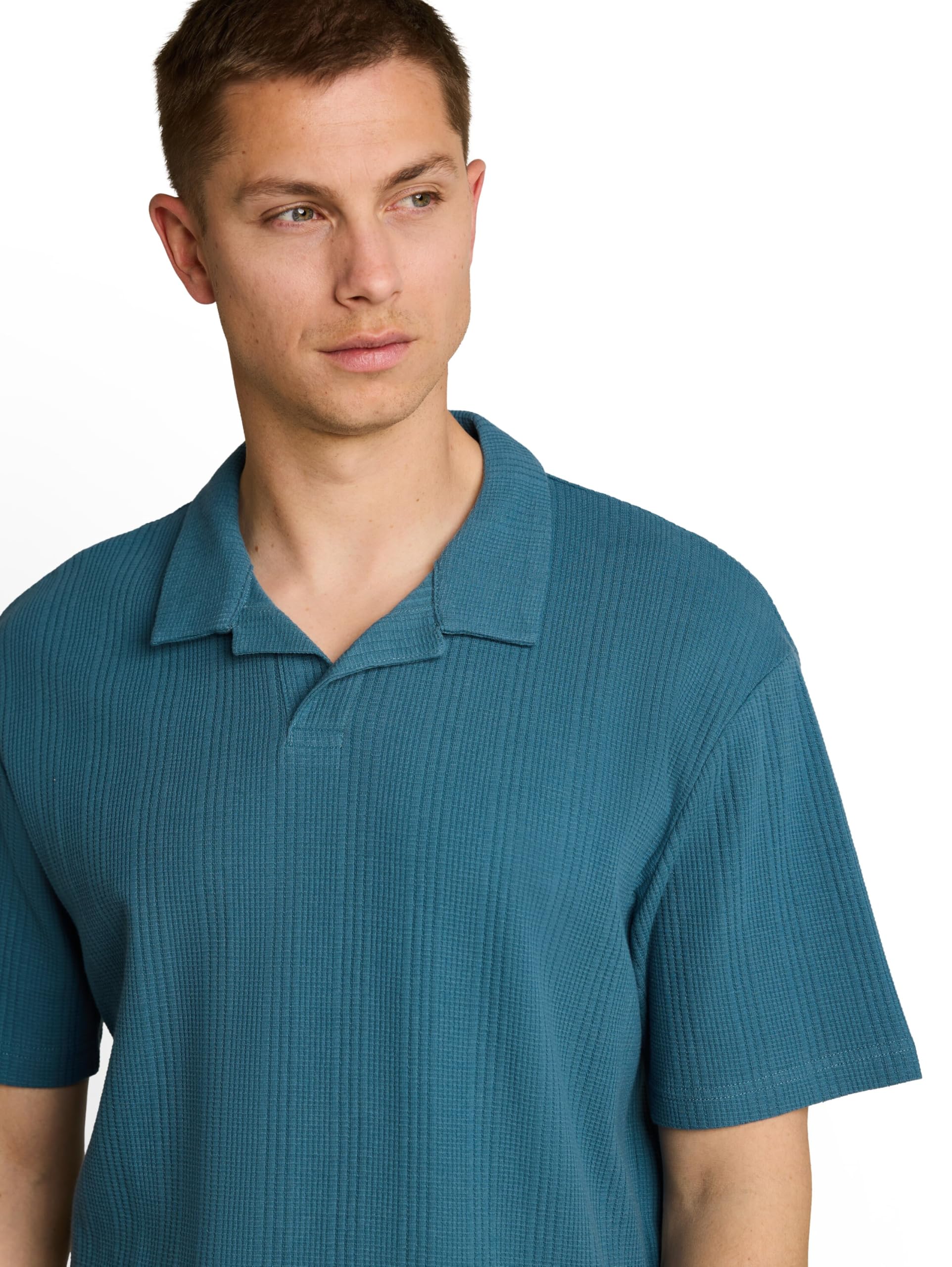tom-tailor-denim-1051357-herren-relaxed-fit-poloshirt-mit-waffelstruktur image 4