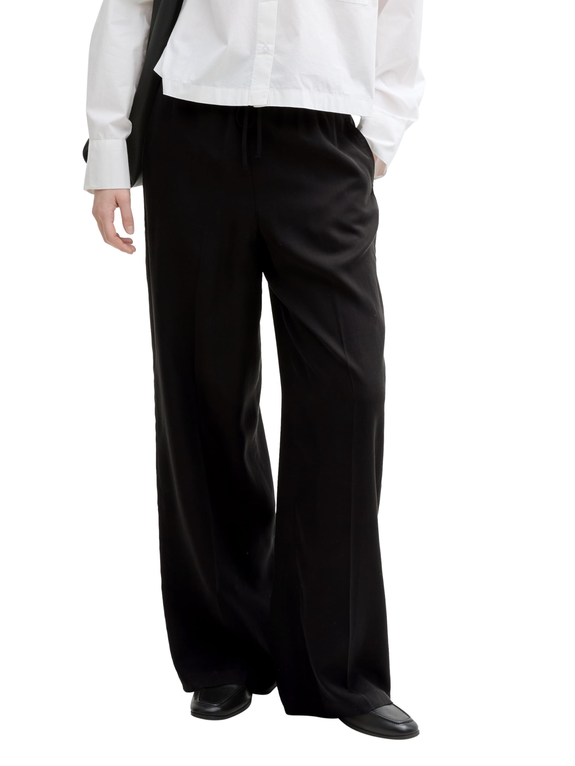 tom-tailor-denim-damen-wide-leg-hose-mit-kordelzug-lockere-freizeithose image 6
